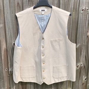Men’s cotton vest beige 2xl NWOT